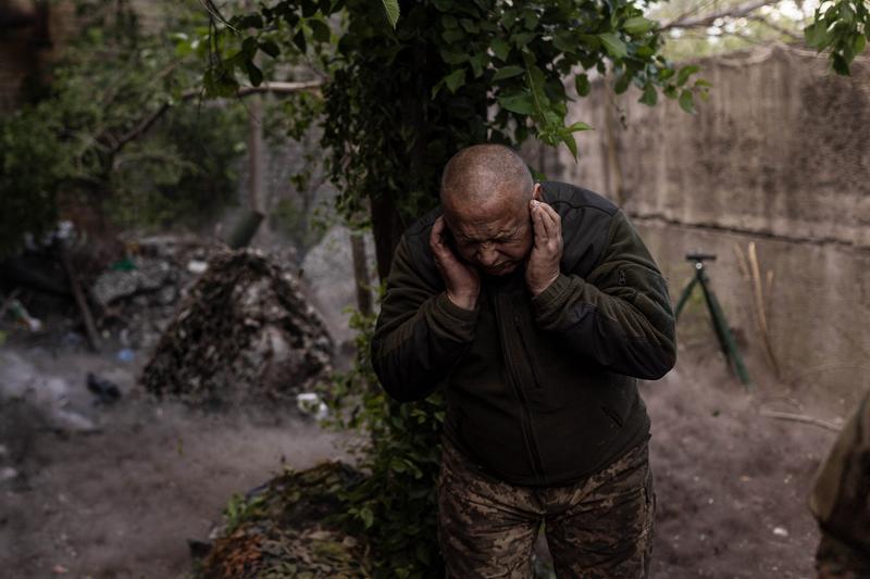 Poziție de mortier ucraineană în zona de lupte Ceasiv Iar din regiunea Donețk, Foto: AA/ABACA / Abaca Press / Profimedia