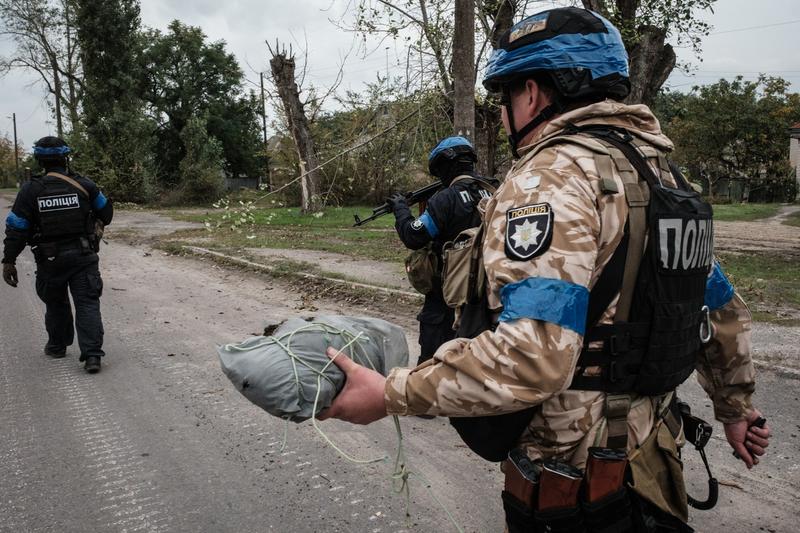 imagine ilustrativă cu poliția ucraineană, Foto: Yasuyoshi CHIBA / AFP / Profimedia