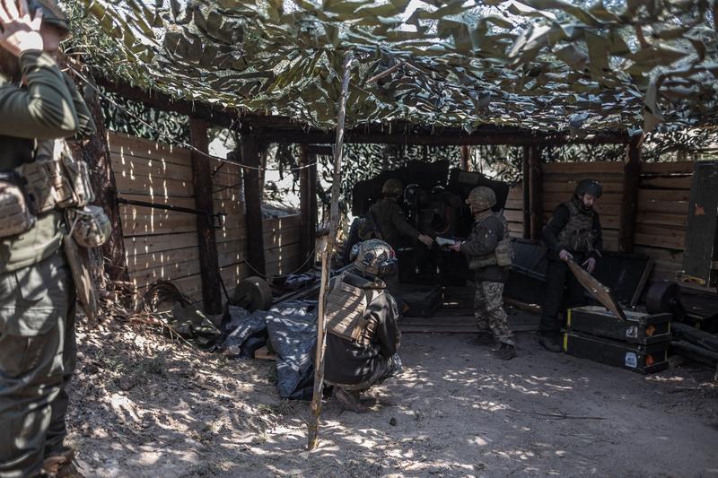Poziție de artilerie ucraineană în zona Kupiansk, Foto: Diego Herrera Carcedo / AFP / Profimedia