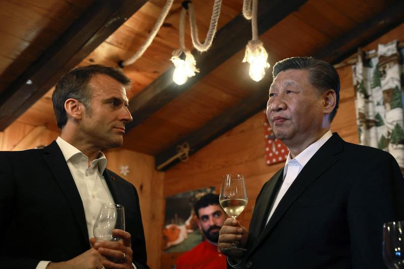 Emmanuel Macron și Xi Jinping, Foto: Aurelien Morissard / AFP / Profimedia