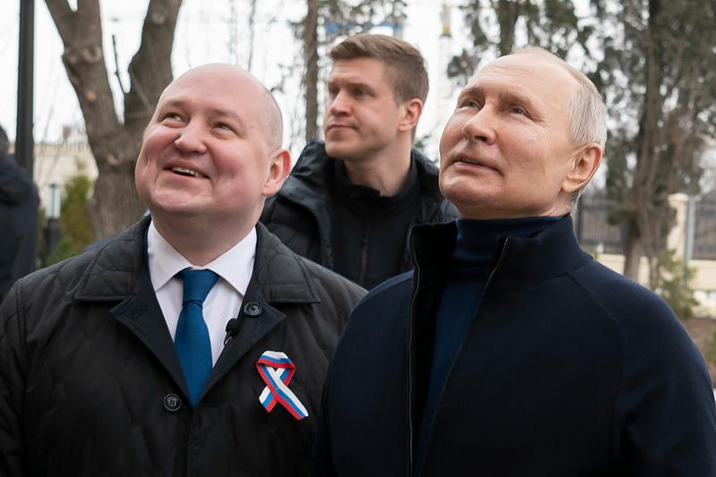 Putin in vizita in Crimeea la noua ani de la anexarea ilegala a peninsulei, Foto: Pool Sputnik Kremlin / AP / Profimedia