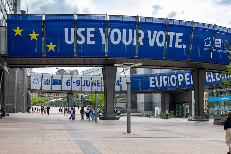 Sloganul „Folosește-ți votul”, Parlamentul European, Foto: Ardan FUESSMANN / imago stock&people / Profimedia