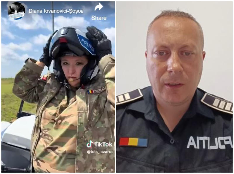 Diana Șoșoacă și polițistul Valer Kovacs, Foto: Captură video Facebook