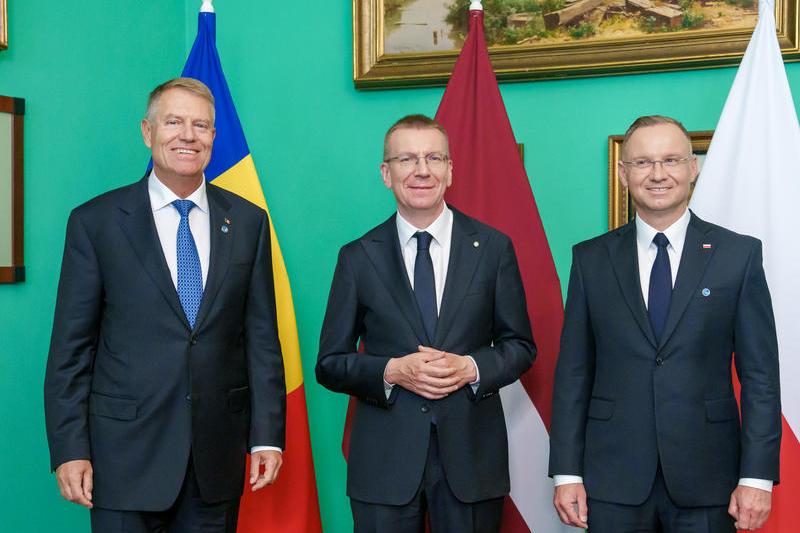 Președinții României, Letoniei și Poloniei, Foto: Presidency.ro