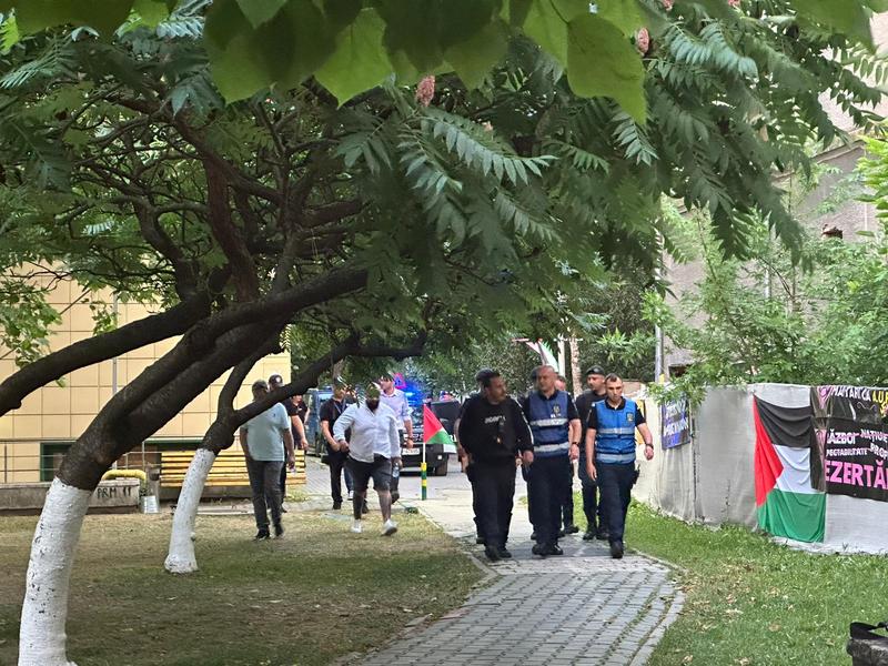 Jandarmi la protestul pro Palestina al studentilor, Foto: Hotnews / Adelina Maracine