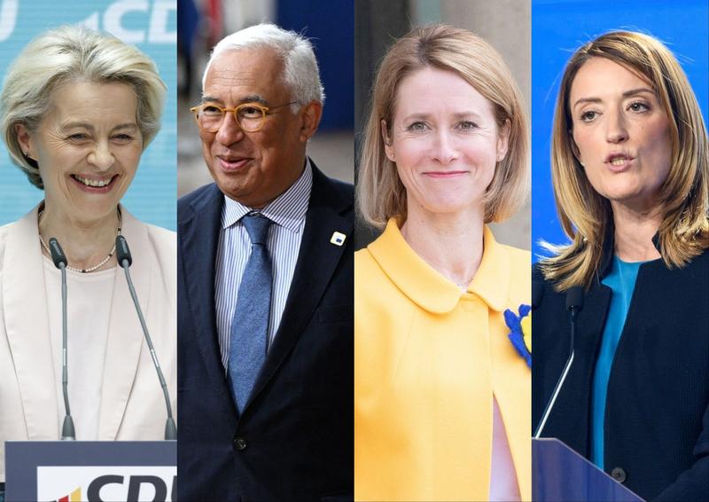 Ursula von der Leyen, Antonio Costa, Kaja Kallas și Roberta Metsola , Foto: Colaj HotNews.ro / FOTO: Profimedia