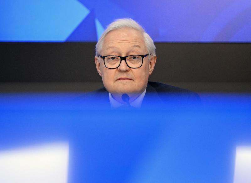 Serghei Riabkov, ministrul adjunct de Externe al Rusiei, într-o conferință de presă, vorbind despre prioritățile președinției Moscovei în cadrul BRICS, Foto: Kommersant Photo Agency / ddp USA / Profimedia