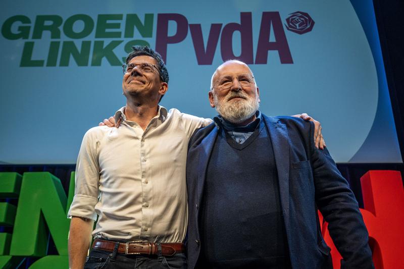 Ecologistul olandez Bas Eickhout și laburistul Frans Timmermans , Foto: James Petermeier / Zuma Press / Profimedia