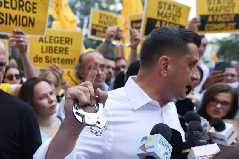 George Simion, protest la Parchetul General, Foto: Inquam Photos / George Călin
