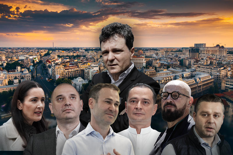 Primarii Capitalei în mandatul 2020 - 2024, Foto: Inquam Photos / Octav Ganea, Sabin Cîrstoveanu și George Călin