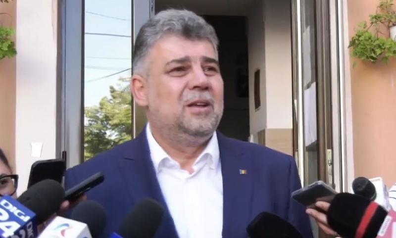 Marcel Ciolacu la ieșirea de la urne, Foto: Captura Facebook