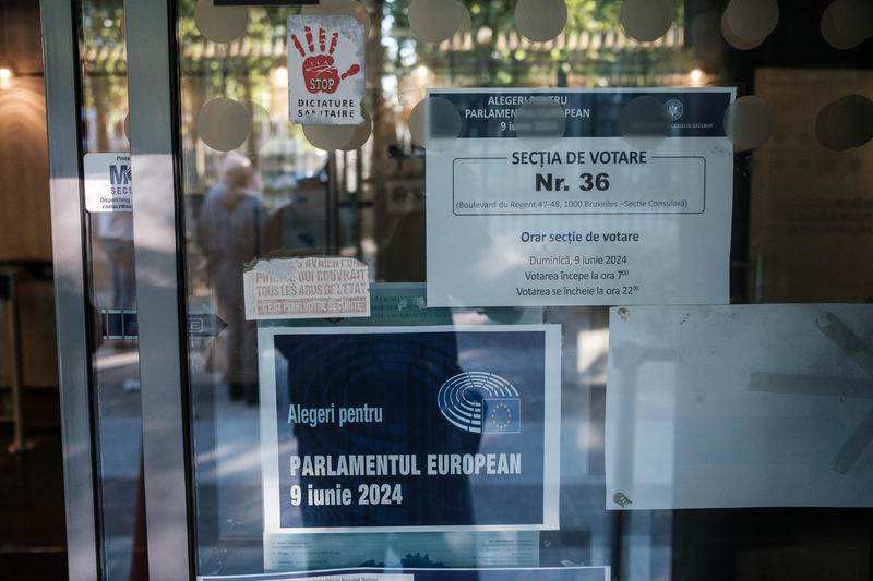 Secție de votare din Bruxelles, 9 iunie 2024, Foto: Cosmin Bumbuț / Teleleu