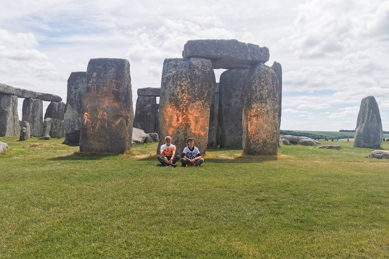 VIDEO Monumentul de la Stonehenge, vandalizat pe activiști de mediu