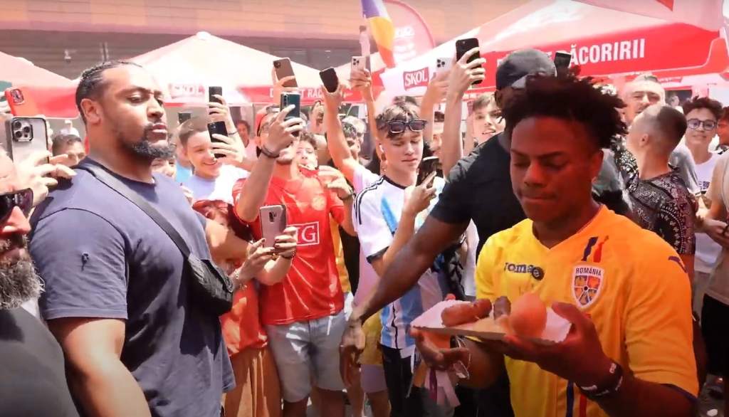 IShowSpeed în Piața Obor, Foto: YouTube