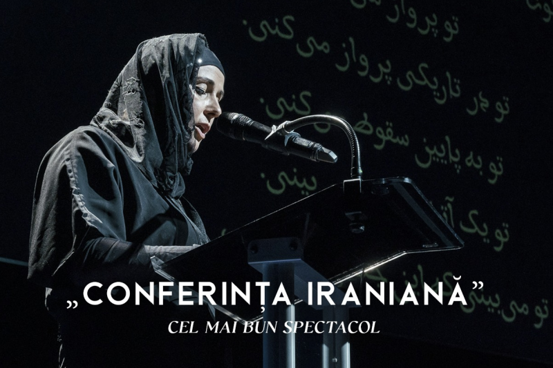 Conferința iraniană, afis Gala Uniter. Teatrul Tamási Áron