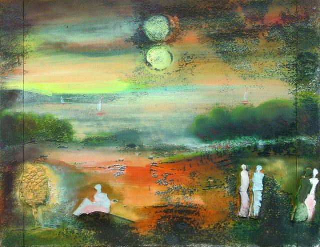 Pictura semnata Octavian Cosman, Foto: Accademia di Romania din Roma