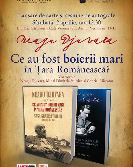 Lansare de carte Neagu Djuvara, Foto: Humanitas