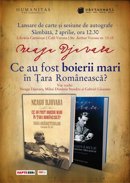 Lansare de carte Neagu Djuvara, Foto: Humanitas