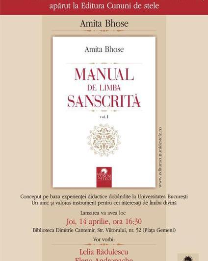 Manual de limba sanscrita, de Amita Bhose, Foto: Editura Cununi de stele