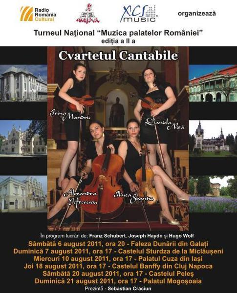 Muzica Palatelor Romaniei cu Cvartetul Cantabile, Foto: Radio Romania