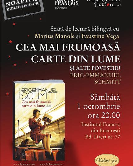 Cea mai frumoasa carte din lume, de Eric-Emmanuel Schmitt, Foto: Hotnews