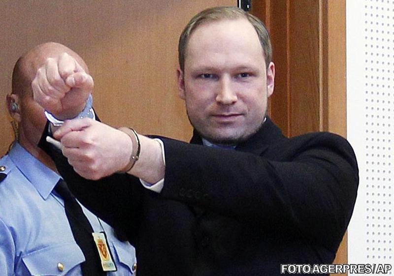 Anders Breivik, in fata judecatorilor, Foto: Agerpres