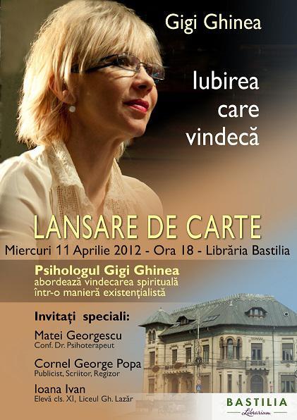 “Iubirea care vindeca”, autoare Gigi Ghinea, Foto: http://gigi-ghinea.ro