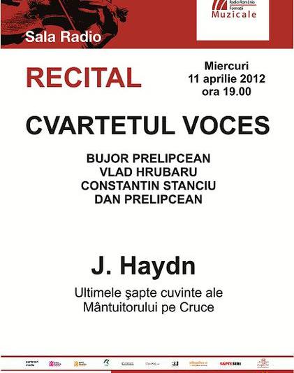 Cvartetul Voces - afis, Foto: Formatiile Muzicale Radio