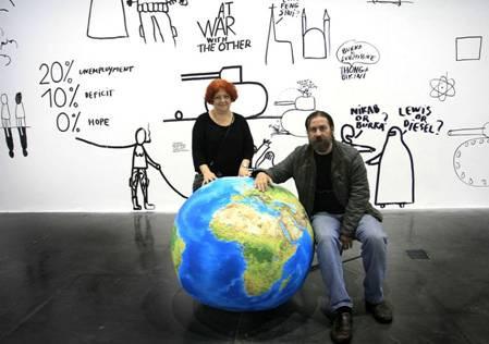 Dan şi Lia Perjovschi , Foto: ICR Londra