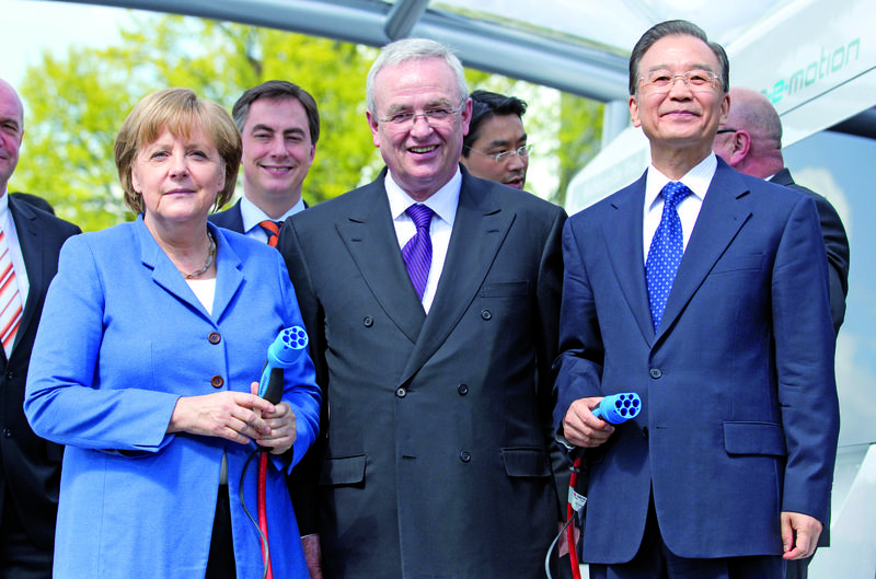 Angela Merkel, Martin Winterkorn si premierul chinez Wen Jiabao, Foto: Volkswagen