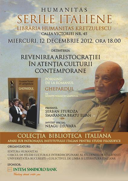 Despre revenirea aristocratiei in atentia culturii contemporane, Foto: Librariile Humanitas