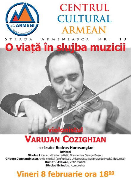 Intalnire cu violonistul Varujan Cozighian , Foto: Afis