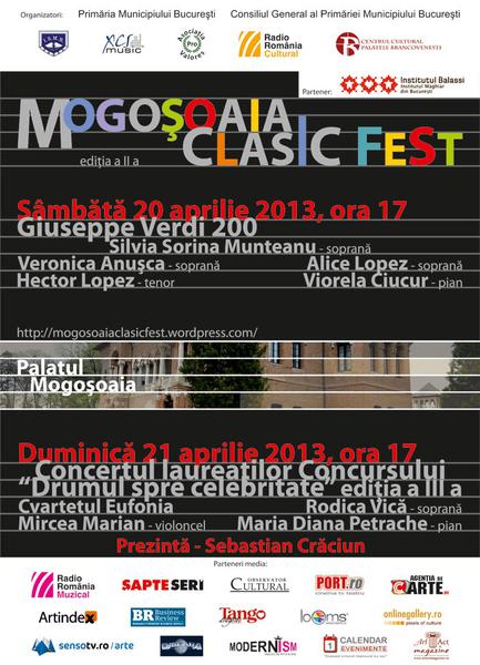 Mogoşoaia ClasicFest, ediţia a II a, Foto: Afis festival
