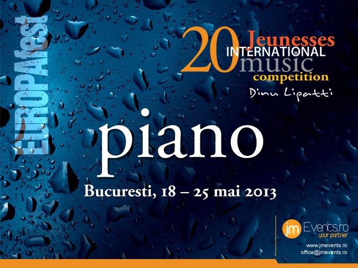 Jeunesses International Piano Competition "Dinu Lipatti", Foto: jmEvents.ro
