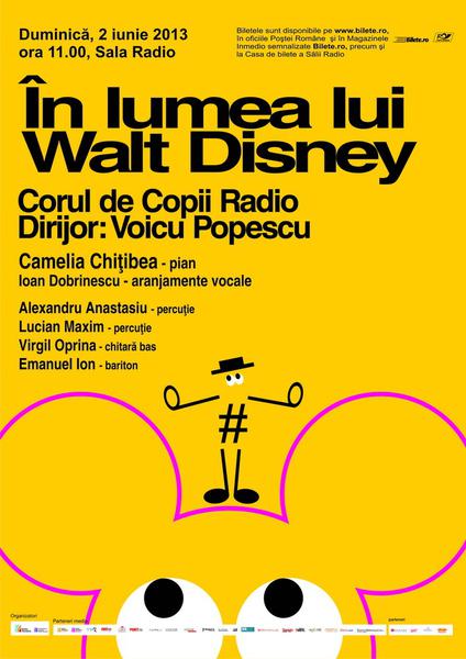 Concertul "In lumea lui Walt Disney", Foto: Afis concert