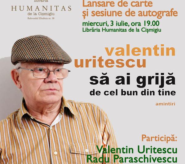 Lansare de carte: Sa ai grija de cel bun din tine, de Valentin Uritescu, Foto: Hotnews