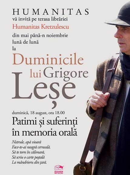 Duminicile lui Grigore Lese, Foto: Librariile Humanitas