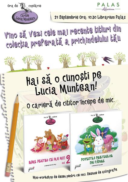 Lucia Muntean la Librarium Palas Iasi, Foto: Afis