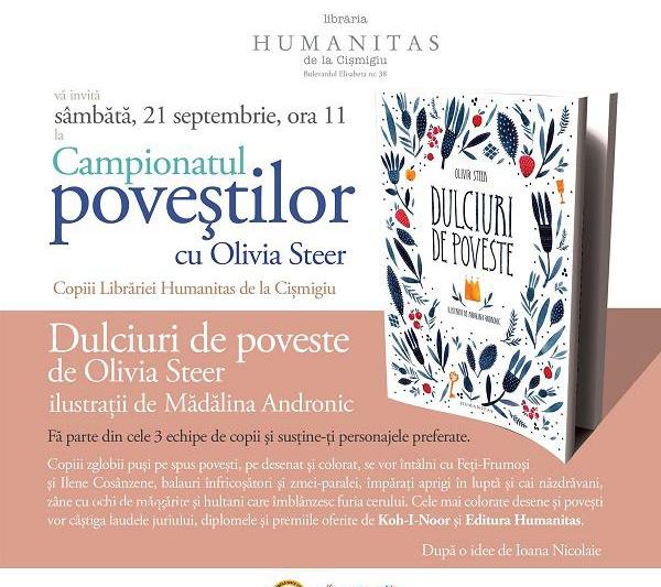 Campionatului Poveştilor cu Olivia Steer., Foto: Librariile Humanitas