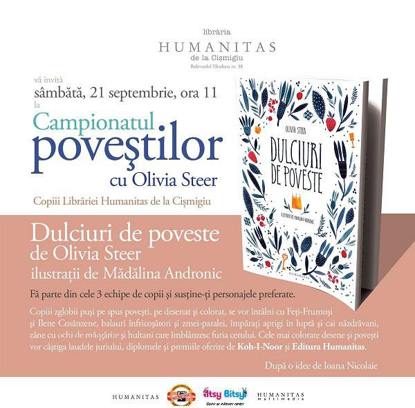 Campionatului Poveştilor cu Olivia Steer., Foto: Librariile Humanitas