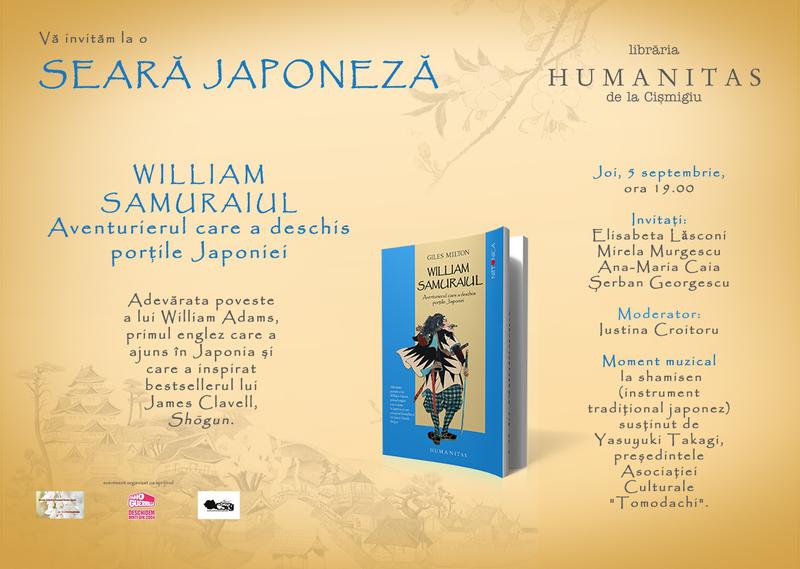 Seara japoneza: "William Samuraiul. Aventurierul care a deschis portile Japoniei", Foto: Humanitas