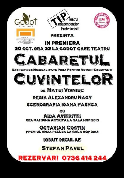 Cabaretul cuvintelor, Foto: Teatrul Independentilor Profesionisti
