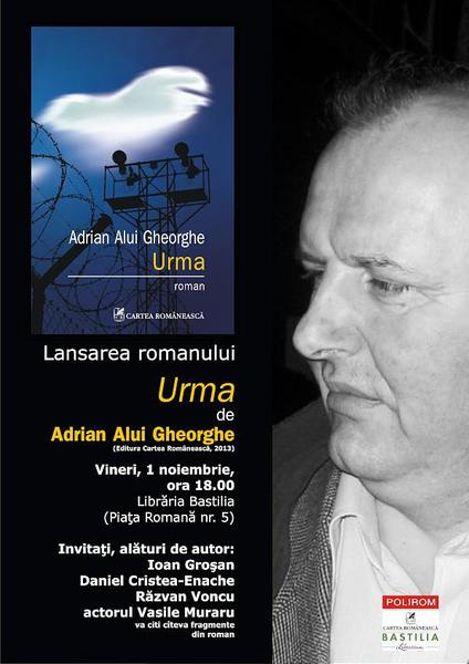 Urma, de Adrian Alui Gheorghe, Foto: Cartea Romaneasca