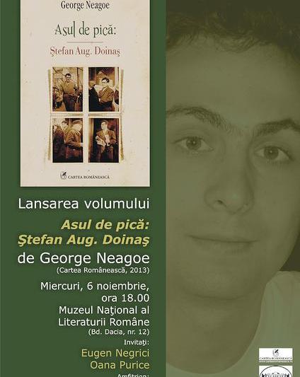 Asul de pica: Stefan Aug. Doinas, de George Neagoe, Foto: Cartea Romaneasca