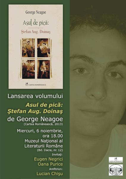 Asul de pica: Stefan Aug. Doinas, de George Neagoe, Foto: Cartea Romaneasca