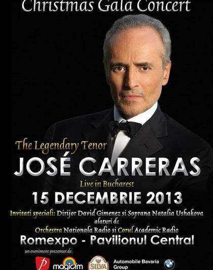 Concert Jose Carreras la Bucuresti, Foto: Afis