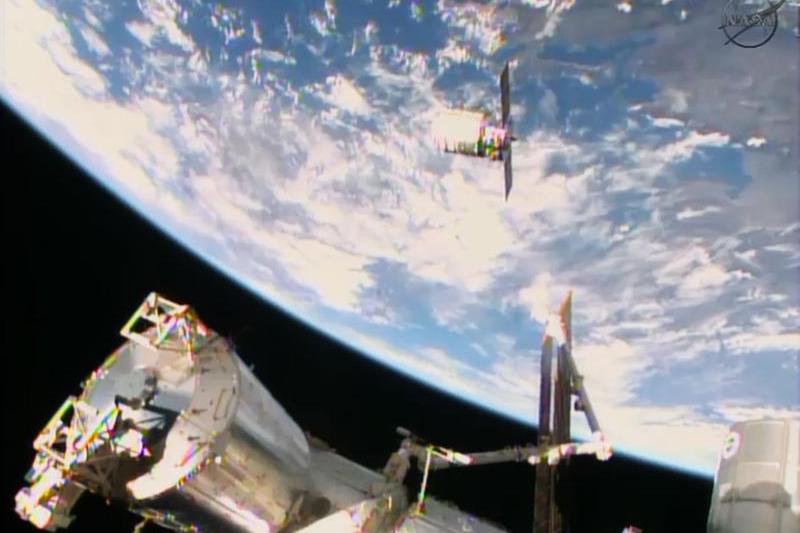 Capsula Cygnus se conecteaza la ISS, Foto: NASA