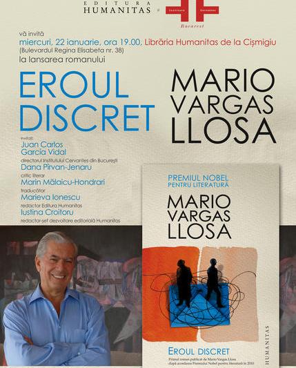 Lansare: Eroul discret de Mario Vargas Llosa, Foto: Librariile Humanitas