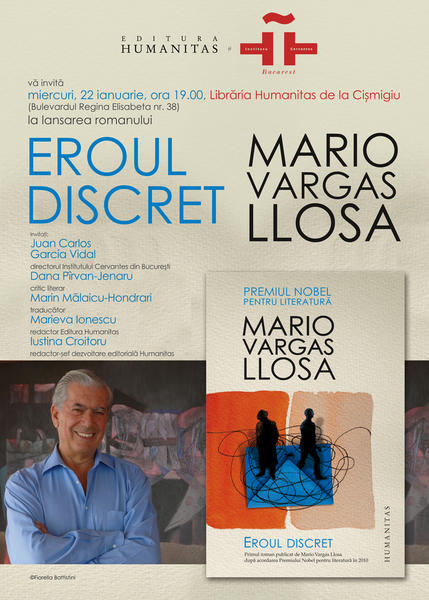 Lansare: Eroul discret de Mario Vargas Llosa, Foto: Librariile Humanitas
