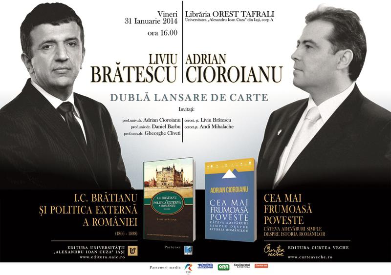 Lansare de carte: Liviu Bratescu si Adrian Cioroianu, Foto: Afis